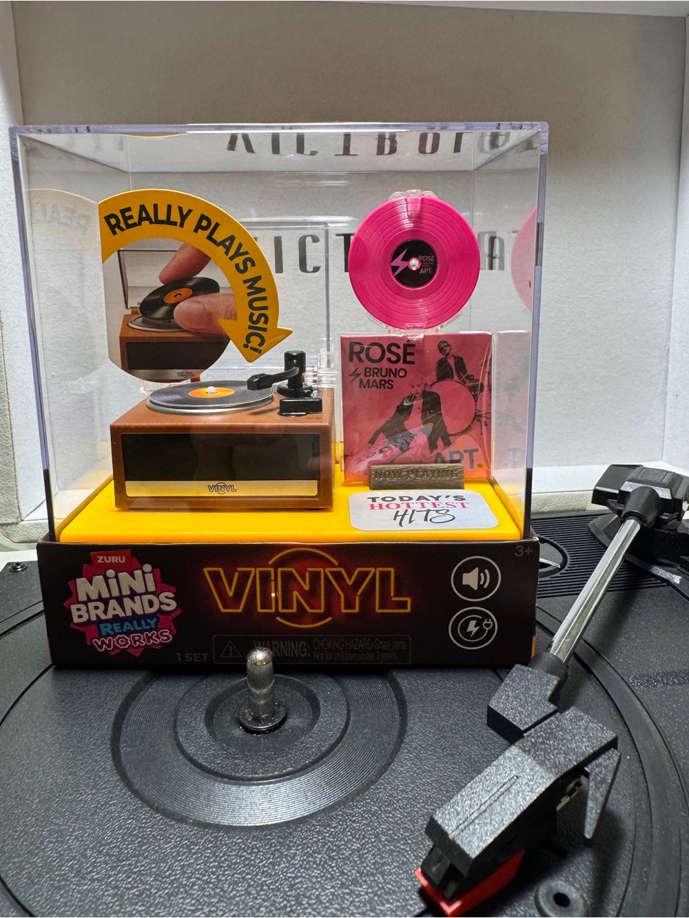 Mini Brands Vinyl Portable Record Player Toy - Pink Sold out in stores